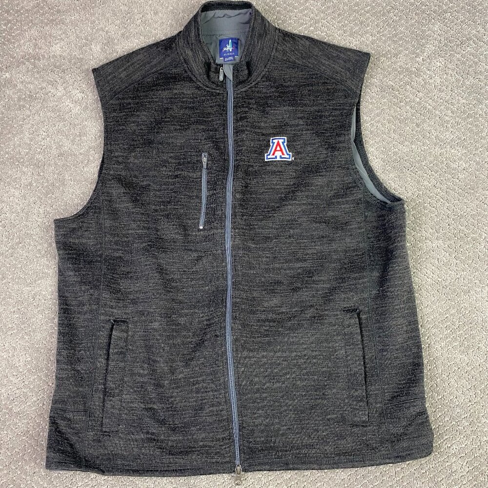 Johnnie-O Full Zip Tahoe Fleece Vest University of Arizona Wildcats Men's XL